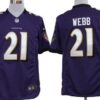 Nike Baltimore Ravens #21 Lardarius Webb Purple Game Jersey