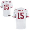Men’s San Francisco 49ers #15 Pierre Garcon White Road Stitched NFL Nike Elite Jersey