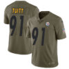 Nike Pittsburgh Steelers #91 Stephon Tuitt Olive Men’s Stitched NFL Limited 2017 Salute to Service Jersey