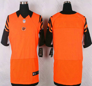 Men’s Cincinnati Bengals Blank Orange Alternate NFL Nike Elite Jersey