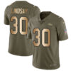 Nike Denver Broncos #30 Phillip Lindsay Olive Gold Men’s Stitched NFL Limited 2017 Salute To Service Jersey