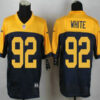 Green Bay Packers #92 Reggie White Navy Blue With Gold NFL Nike Elite Jersey