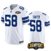 Men’s Dallas Cowboys #58 Mazi Smith White 2023 F.U.S.E. NFC East Champions Patch Football Stitched Jersey