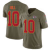 Nike Kansas City Chiefs #10 Tyreek Hill Olive Men’s Stitched NFL Limited 2017 Salute to Service Jersey