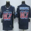 New England Patriots #87 Rob Gronkowski Navy Blue Strobe 2015 NFL Nike Fashion Jersey