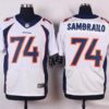 Men’s Denver Broncos #74 Ty Sambrailo White Road NFL Nike Elite Jersey