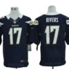 Size 60 4XL-Philip Rivers San Diego Chargers #17 Dark Blue Stitched Nike Elite NFL Jerseys