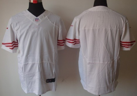 Men’s San Francisco 49ers Blank White Road NFL Nike Elite Jersey