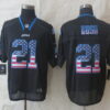 Nike Detroit Lions #21 Reggie Bush 2014 USA Flag Fashion Black Elite Jersey