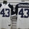 Nike Dallas Cowboys #43 Gerald Sensabaugh White Thanksgiving Elite Jersey