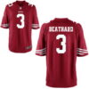 Men’s 2017 NFL Draft San Francisco 49ers #3 C. J. Beathard Scarlet Red Team Color Stitched NFL Nike Game Jersey