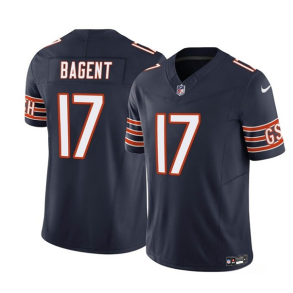 Men’s Chicago Bears #17 Tyson Bagent Navy 2023 F.U.S.E. Vapor Untouchable Limited Football Stitched Jersey