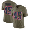 Nike New England Patriots #45 Donald Trump Olive Men’s Stitched NFL Limited 2017 Salute To Service Jersey
