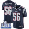 #56 Limited Andre Tippett Navy Blue Nike NFL Home Men’s Jersey New England Patriots Vapor Untouchable Super Bowl LIII Bound