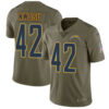 Men’s Nike Los Angeles Chargers #42 Uchenna Nwosu Olive Stitched NFL Limited 2017 Salute To Service Jersey