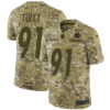 Nike Steelers #91 Stephon Tuitt Camo Men’s Stitched NFL Limited 2018 Salute To Service Jersey