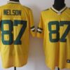 Nike Green Bay Packers #87 Jordy Nelson Yellow Elite Jersey