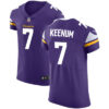 Men’s Nike Minnesota Vikings #7 Case Keenum Purple Team Color Stitched NFL Vapor Untouchable Elite Jersey