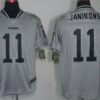 Nike Oakland Raiders #11 Sebastian Janikowski Lights Out Gray Elite Jersey
