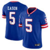 Men’s New York Giants #5 Jacob Eason Royal 2023 F.U.S.E. Throwback Limited Football Stitched Jersey