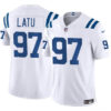 Men’s Indianapolis Colts #97 Laiatu Latu White 2024 Draft F.U.S.E. Vapor Limited Football Stitched Jersey