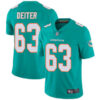 Dolphins #63 Michael Deiter Aqua Green Team Color Men’s Stitched Football Vapor Untouchable Limited Jersey
