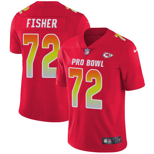 Nike Kansas City Chiefs #72 Eric Fisher Red Men’s Stitched NFL Limited AFC 2019 Pro Bowl Jersey