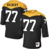 Men’s Pittsburgh Steelers #77 Marcus Gilbert Black 1967 Home Throwback NFL Jersey