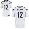 Men’s San Diego Chargers #12 Travis Benjamin White Road Stitched NFL Nike Elite Jersey