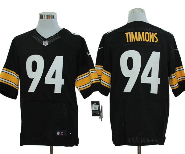 Size 60 4XL-Nike Pittsburgh Steelers 94 Timmons Blck Elite NFL Jersey