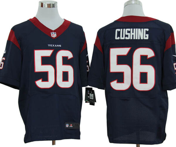 Size 60 4XL-Brian Cushing Houston Texans #56 Blue Stitched Nike Elite NFL Jerseys