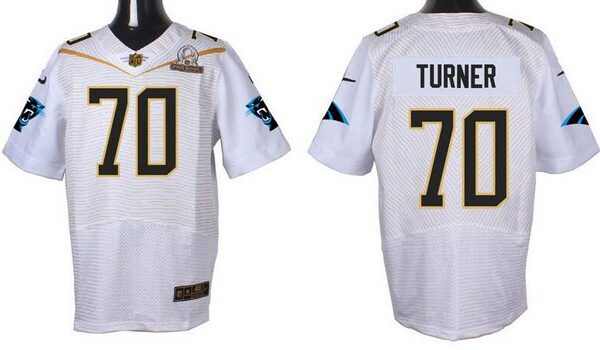 Men’s Carolina Panthers #70 Trai Turner Black 2016 Pro Bowl Nike Elite Jersey