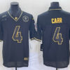 Men’s New Orleans Saints #4 Derek Carr Black Gold 2020 Salute To Service Stitched NFL Nike Limited Jersey