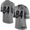 Nike Steelers #84 Antonio Brown Gray Men’s Stitched NFL Limited Gridiron Gray Jersey