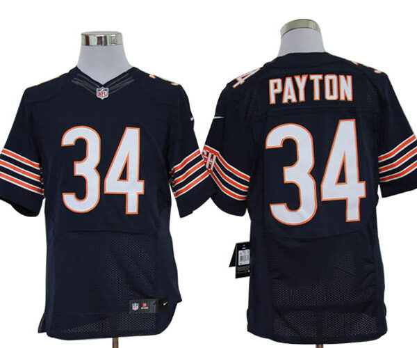 Size 60 4XL-Walter Payton Chicago Bears #34 Blue Stitched Nike Elite NFL Jerseys