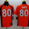 Men’s Denver Broncos #80 Vernon Davis Orange Team Color NFL Nike Limited Jersey