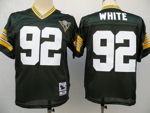 BIG Size Men’s Green Bay Packers #92 Reggie White Green 75TH Throwback Jersey