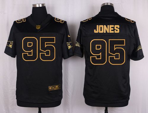 Nike Patriots #95 Chandler Jones Black Men’s Stitched NFL Elite Pro Line Gold Collection Jersey