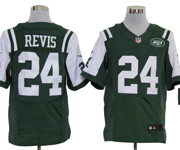 Size 60 4XL-Darrelle Revis New York Jets #24 Green Stitched Nike Elite NFL Jerseys