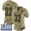 #32 Limited Troy Hill Camo Nike NFL Women’s Jersey Los Angeles Rams 2018 Salute to Service Super Bowl LIII Bound