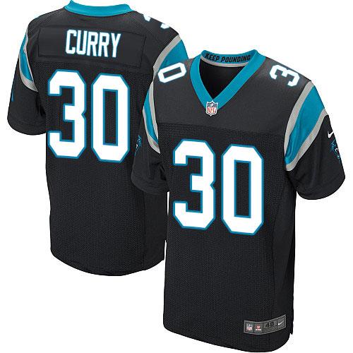 Nike Panthers #30 Stephen Curry Black Team Color Men’s Stitched NFL Elite Jersey
