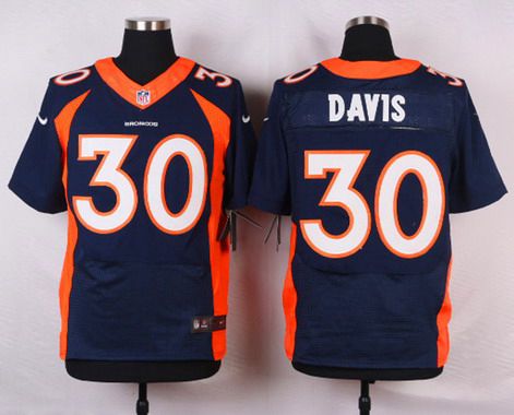 Men’s Denver Broncos #30 Terrell Davis Navy Blue Retired Player NFL Nike Elite Jersey