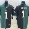 Men’s Philadelphia Eagles #1 Jalen Hurts Green Black Two Tone Vapor Untouchable Stitched Limited Jersey