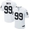 Men’s Oakland Raiders #99 Aldon Smith White Road NFL Nike Elite Jersey