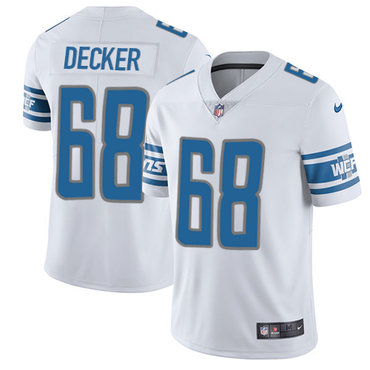 Nike Lions #68 Taylor Decker White Men’s Stitched NFL Limited Jersey
