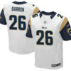 Men’s St. Louis Rams #26 Mark Barron White Road NFL Nike Elite Jersey