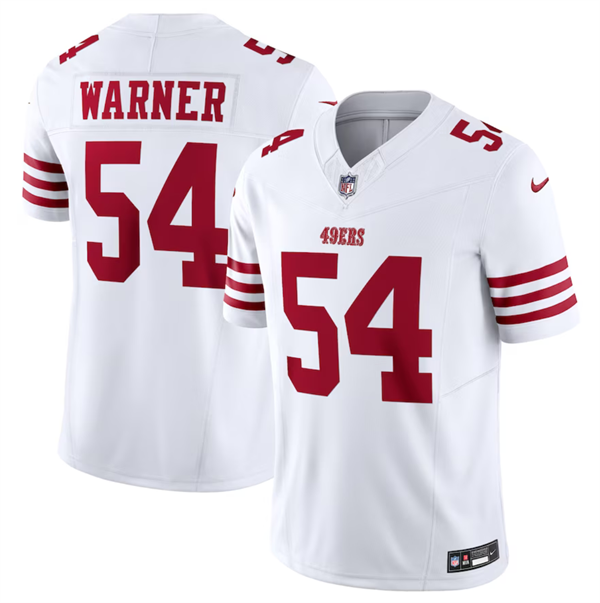 Men’s San Francisco 49ers #54 Fred Warner White 2023 F.U.S.E. Vapor Untouchable Limited Stitched Football Jersey