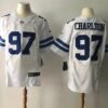 Men’s 2017 NFL Draft Dallas Cowboys #97 Taco Charlton White Road Stitched NFL Nike Elite Jersey