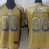 Nike St. Louis Rams #96 Michael Sam Drift Fashion Gold Elite Jersey