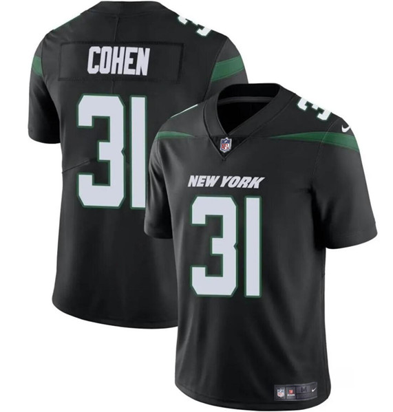 Men’s New York Jets #31 Tarik Cohen Black Vapor Untouchable Limited Football Stitched Jersey